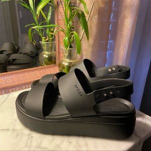 Women’s Crocs Brooklyn Low Wedge in Black